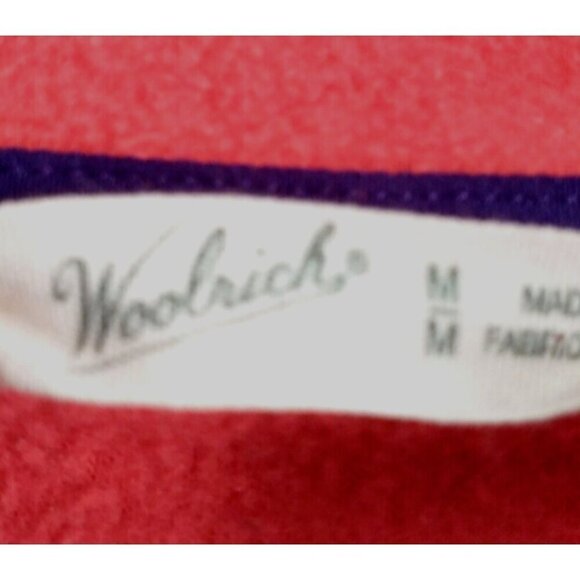 Woolrich Womens Full Zip Long Sleeve Orange Fleece Jacket Pockets - Medium - Picture 8 of 8